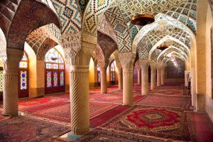 prayer hall of nasir al molk mosque iran